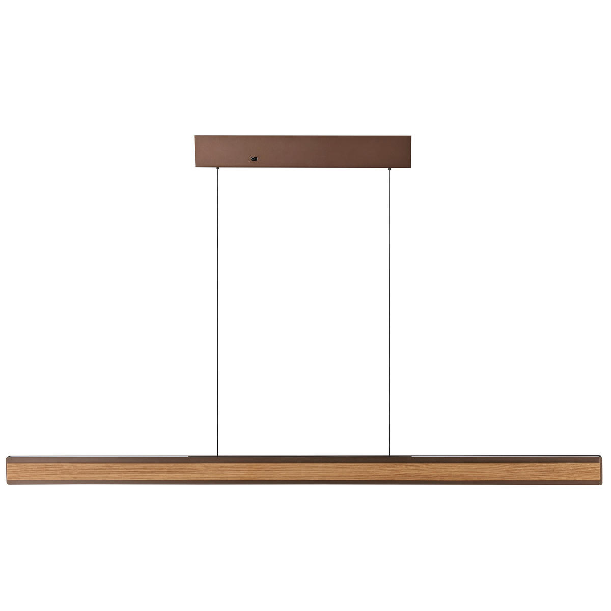 LED-HÄNGELEUCHTE ARVISO 127,2/180/6 cm  - Eiche Bianco/Braun, Natur, Holz/Kunststoff (127,2/180/6cm)