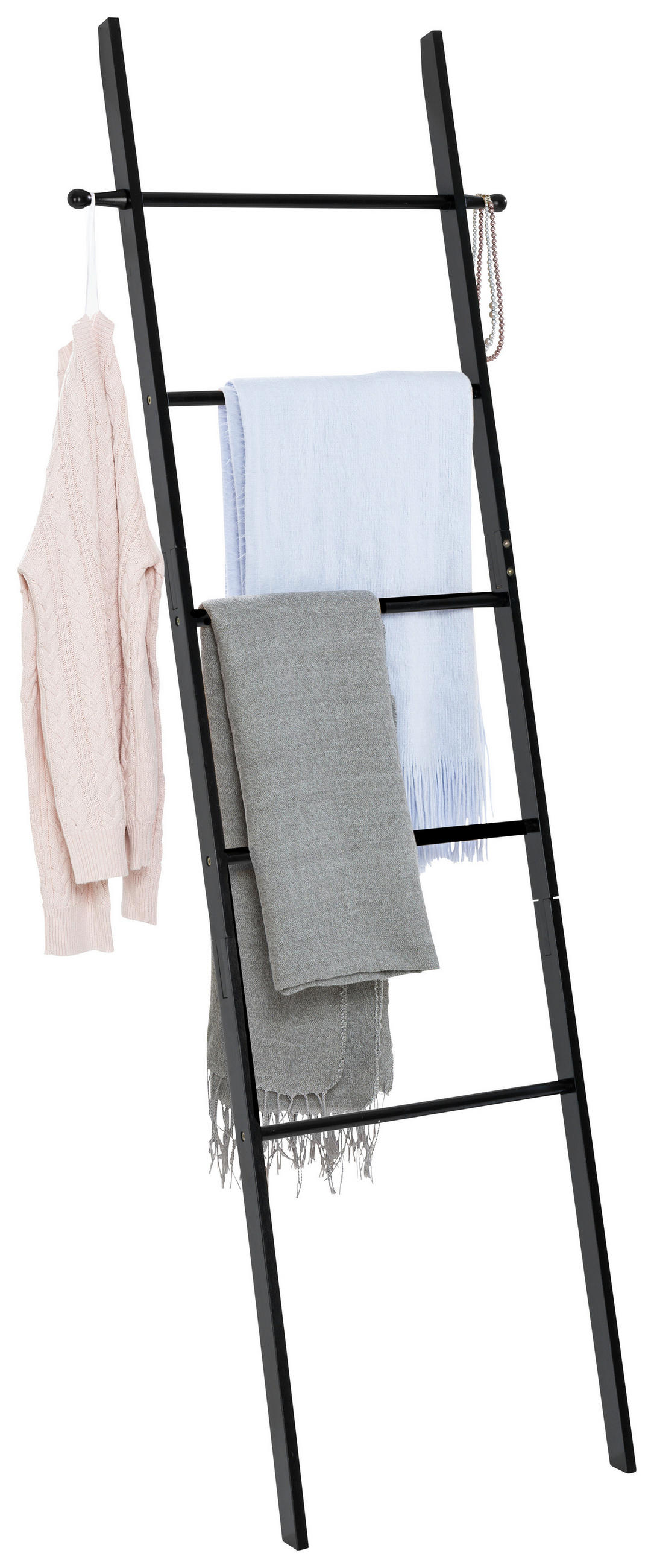 REBRÍK NA UTERÁKY   - čierna, Basics, drevo (43/170/33cm) - Wenko