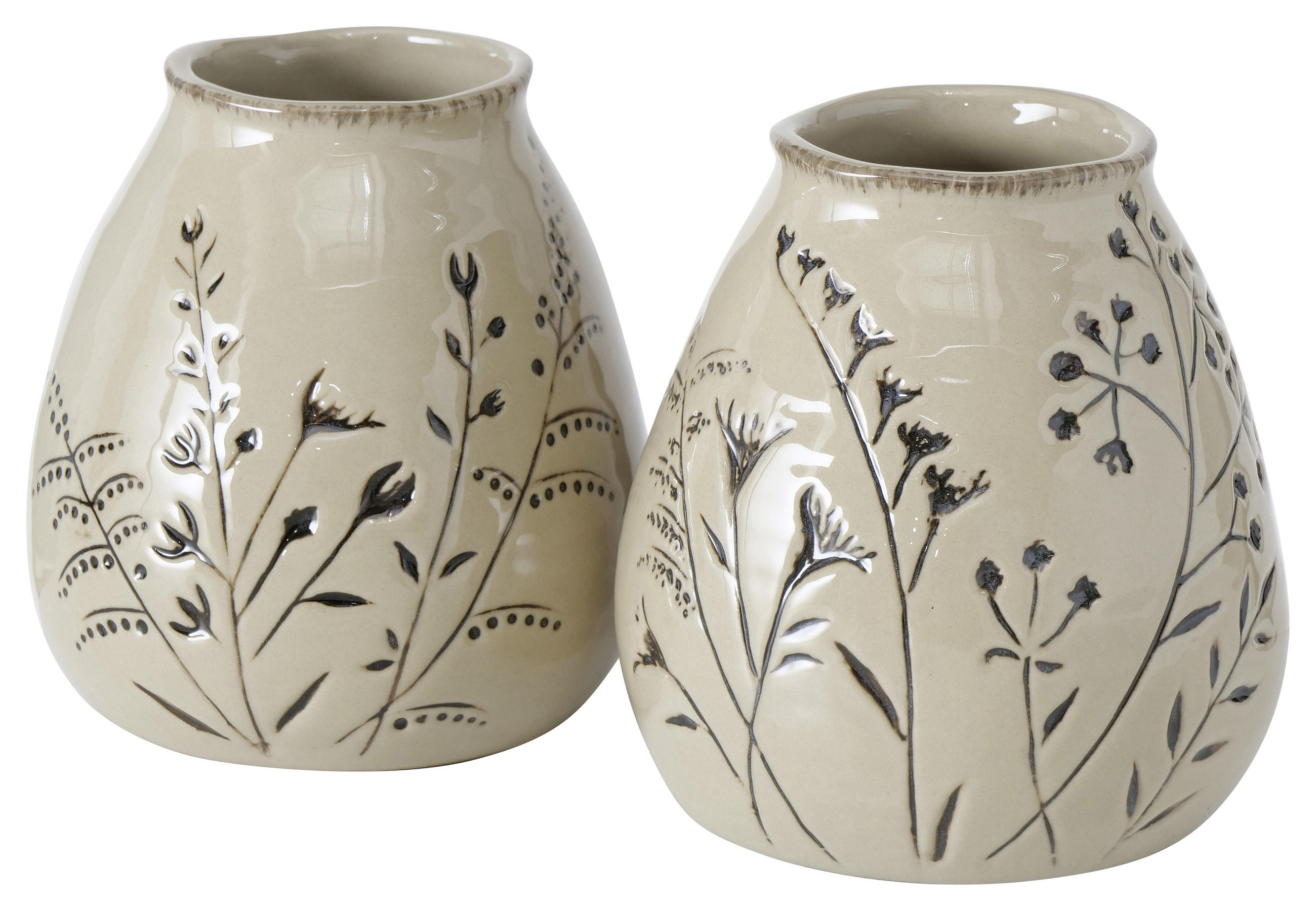 VAS 10 cm  - taupe, Natur, keramik (10/10cm)