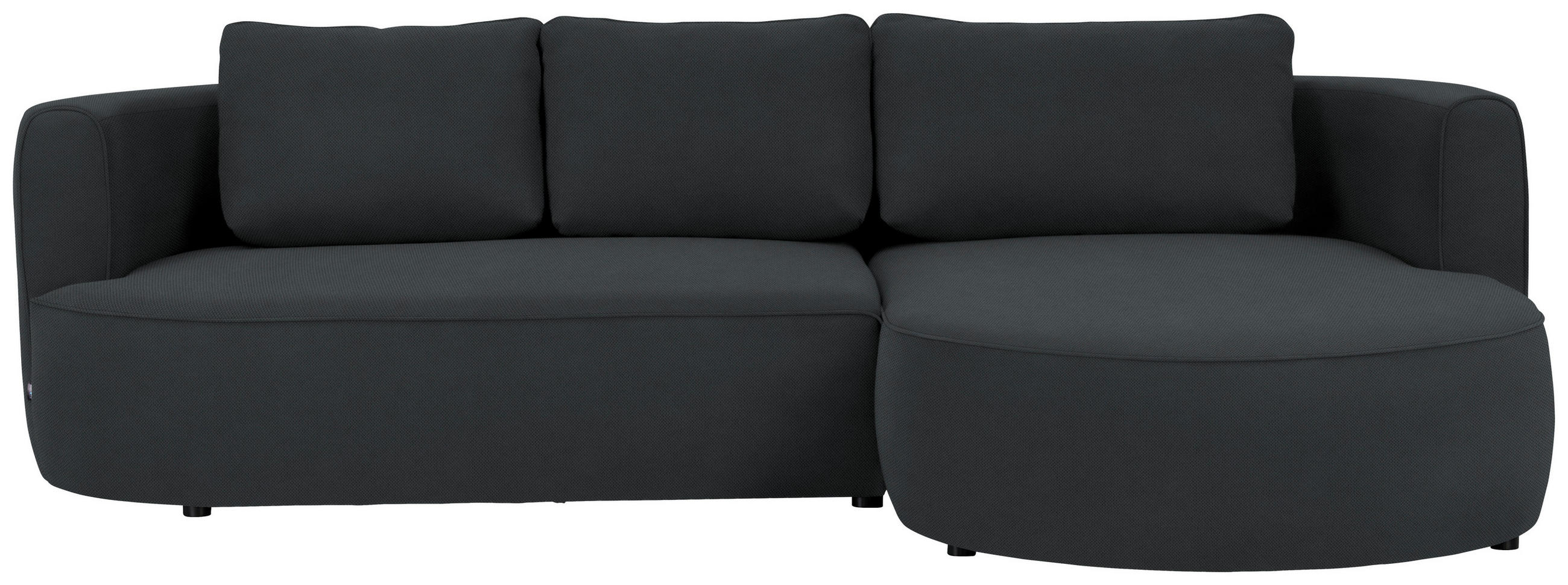 ECKSOFA in Webstoff Anthrazit  - Anthrazit/Schwarz, Modern, Kunststoff/Textil (284/183cm) - Welnova
