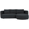 ECKSOFA in Webstoff Anthrazit  - Anthrazit/Schwarz, Modern, Kunststoff/Textil (284/183cm) - Welnova