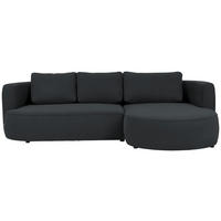 ECKSOFA in Webstoff Anthrazit  - Anthrazit/Schwarz, Modern, Kunststoff/Textil (284/183cm) - Welnova
