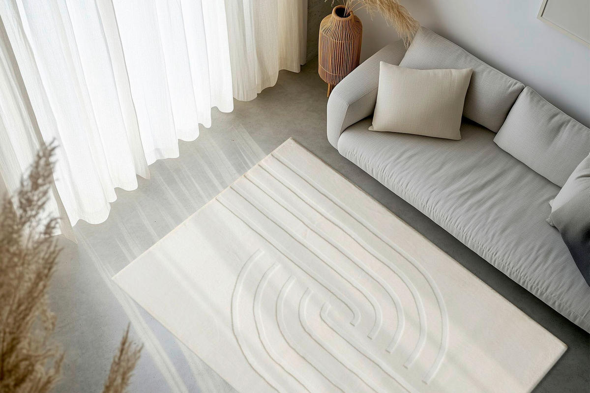 COVOR CU ȚESĂTURĂ PLATĂ My Zen Deluxe  - crem, Basics, textil (160/230cm)