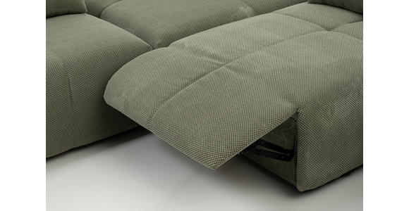 ECKSOFA in Velours Olivgrün 326/236 cm - Schwarz/Olivgrün, Design, Kunststoff/Textil (326/236cm) - Xora