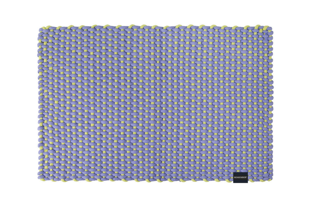 FUßMATTE 90/58 cm REMEMBER  - Lila, Basics, Kunststoff/Textil (90/58cm)