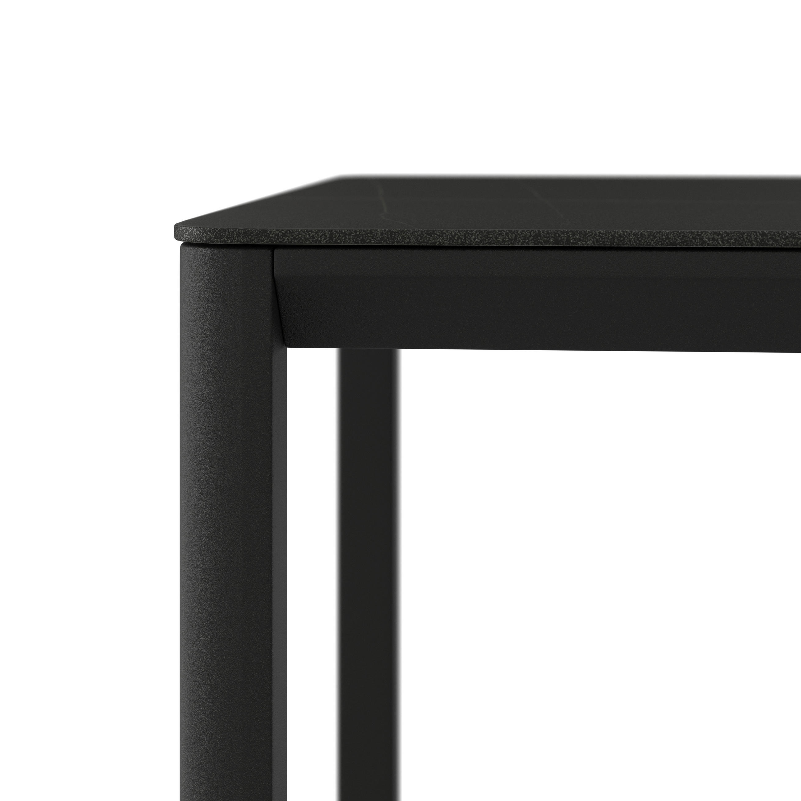 GARTENTISCH Metall, Keramik Schwarz rechteckig  - Schwarz, LIFESTYLE, Keramik/Metall (180/90/75cm) - Amatio