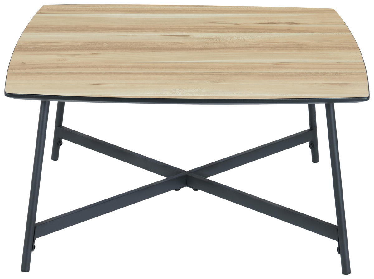 KONFERENČNÍ STOLEK, barvy dubu, kov, kompozitní dřevo, 80/80/42 cm - barvy dubu/černá, Design, kov/kompozitní dřevo (80/80/42cm) - MID.YOU