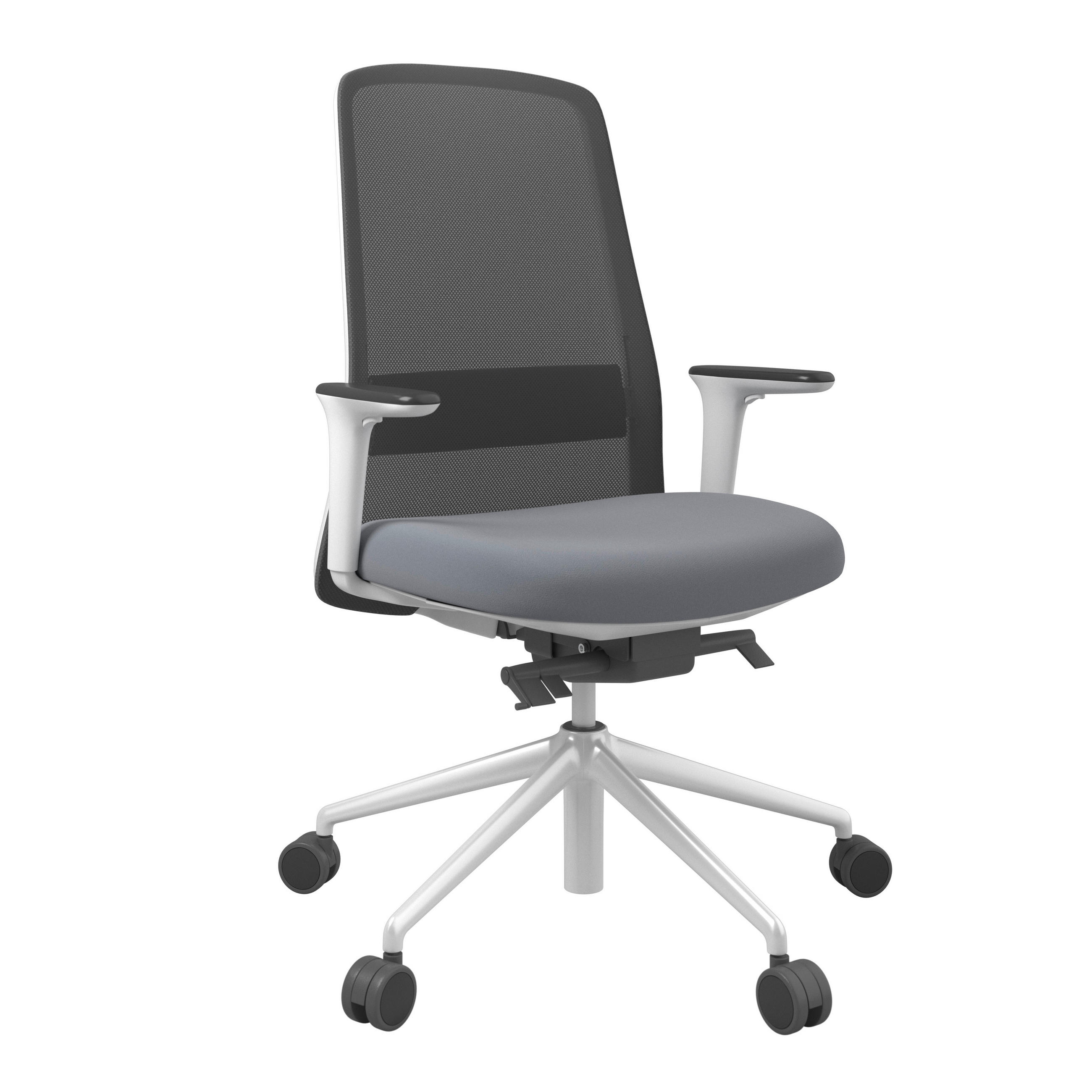 XXXLutz Drehstuhl Blau, Grau, Schwarz, 70x103-115x70 cm