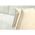 SCHLAFSOFA  mit Liegefunktion, Rücken echt Cord, Flachgewebe Creme, Weiß  - Creme/Schwarz, KONVENTIONELL, Textil/Metall (223/72/100cm) - Carryhome