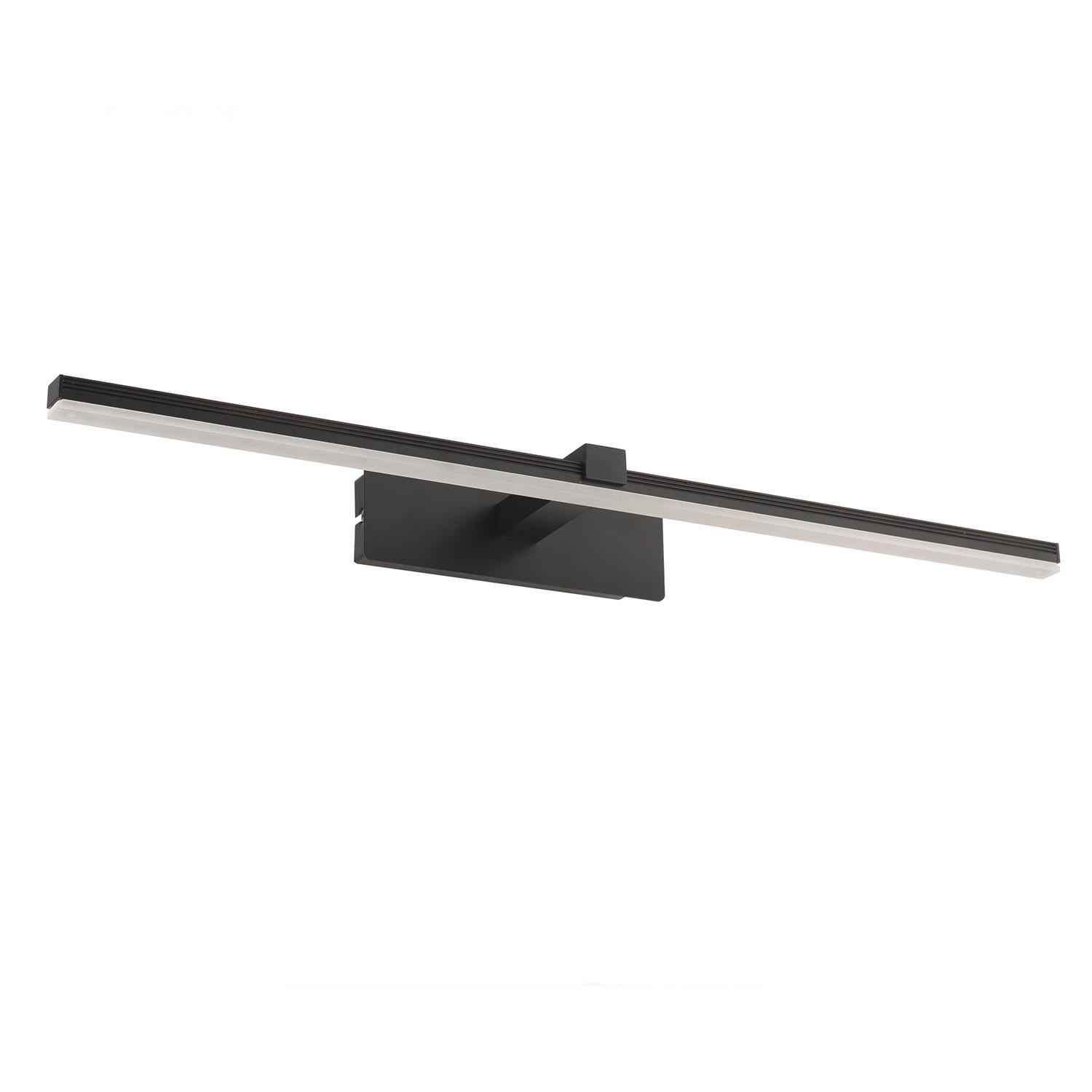 BADEZIMMER-WANDLEUCHTE 60/7/13 cm   - Schwarz, Design, Metall (60/7/13cm)