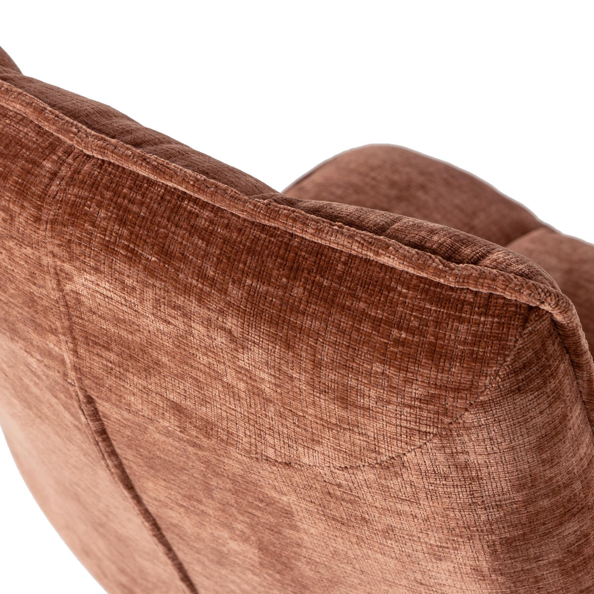 SESSEL in Chenille Rostfarben  - Rostfarben/Schwarz, MODERN, Textil/Metall (70/97/85cm) - Livetastic