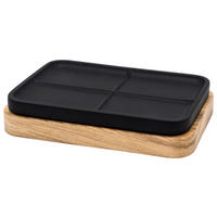 MISKA NA MYDLO prírodná farba, čierna - čierna/prírodná farba, Basics, drevo/plast (13,1/2,3/8,5cm) - Sadena