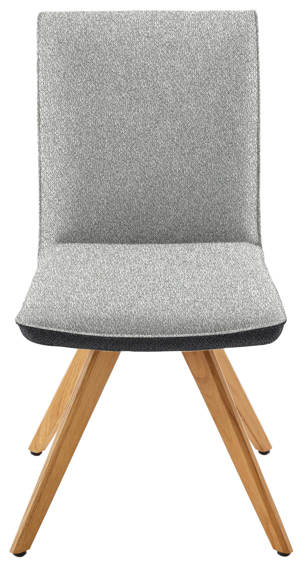 STUHL in Holz, Textil Hellgrau, Dunkelgrau  - Dunkelgrau/Eichefarben, Design, Holz/Textil (48/91/63cm) - Koinor