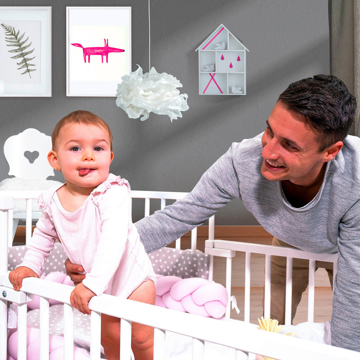 GITTERBETT 95/94/79 cm  - Beige, Basics, Holz (95/94/79cm) - Babybay