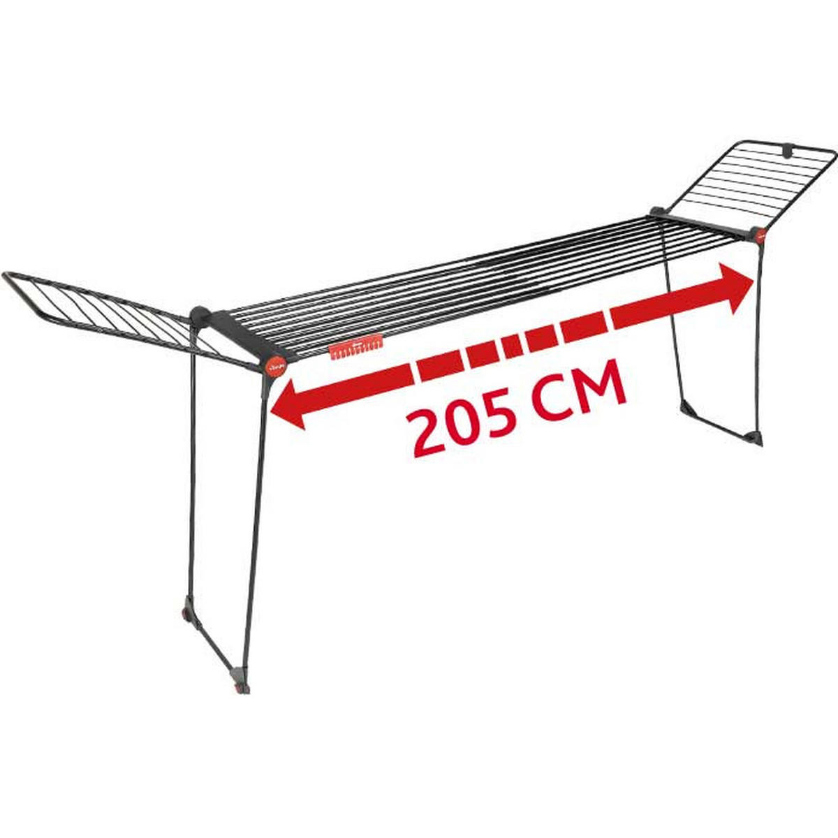 RUHASZÁRÍTÓ ÁLLVÁNY - fém (216-304/56/128cm) - Vileda