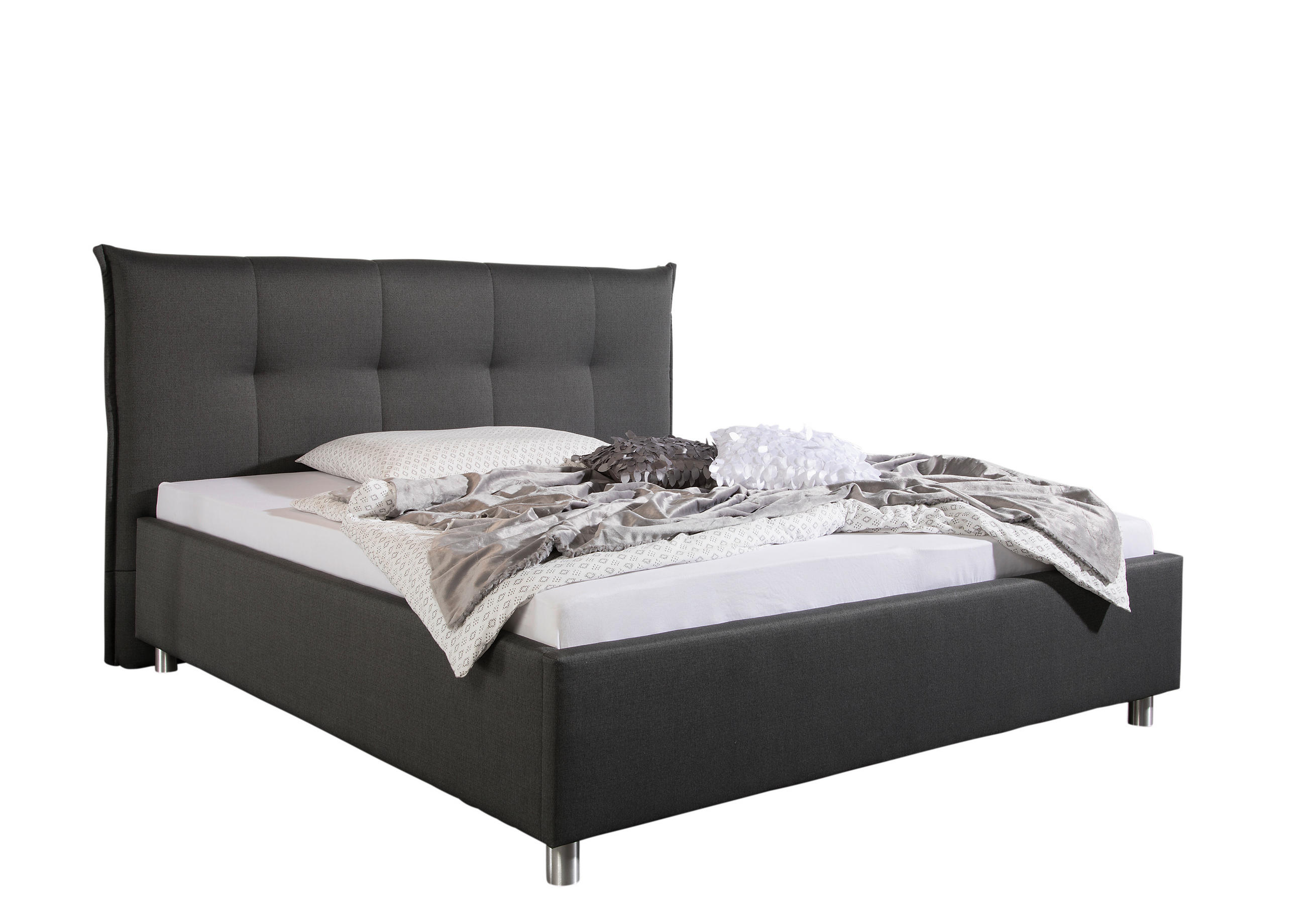 Livetastic Polsterbett Fraser Anthrazit 160x200 cm