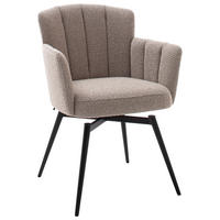 ARMLEHNSTUHL  in Stahl  - Sandfarben/Anthrazit, Design, Textil/Metall (58/83/62cm) - Venjakob