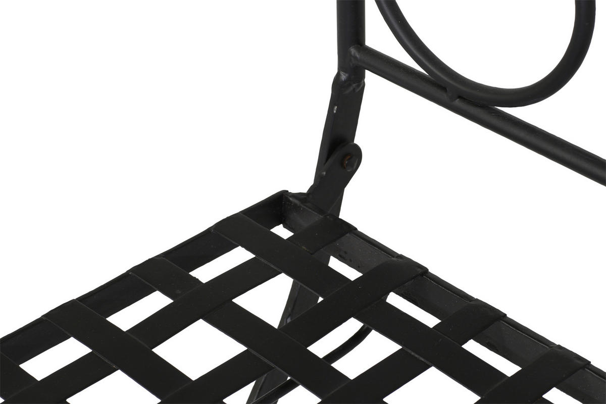 GARTENSTUHL Stahl Multicolor, Schwarz  - Multicolor/Schwarz, MODERN, Keramik/Metall (39/89,5/49,5cm) - Siena Garden