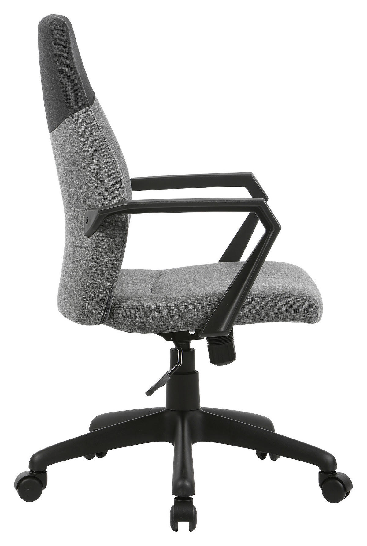 DREHSTUHL  in Webstoff Grau  - Schwarz/Grau, LIFESTYLE, Kunststoff/Textil (58/106,5/56cm) - MID.YOU