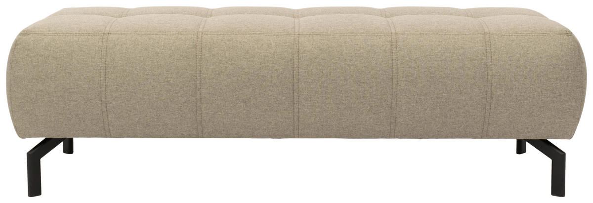 HOCKER Webstoff Schlammfarben  - Schlammfarben/Schwarz, Design, Textil/Metall (153/45/62cm) - MID.YOU