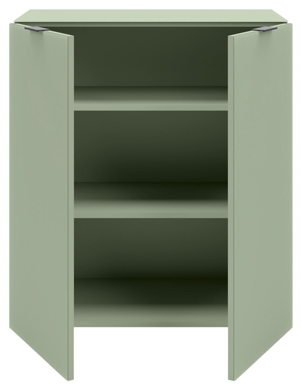 KOMMODE , 80/93/40 cm,  - Salbeigrün/Schwarz, Basics, Glas/Holzwerkstoff (80/93/40cm) - Novel