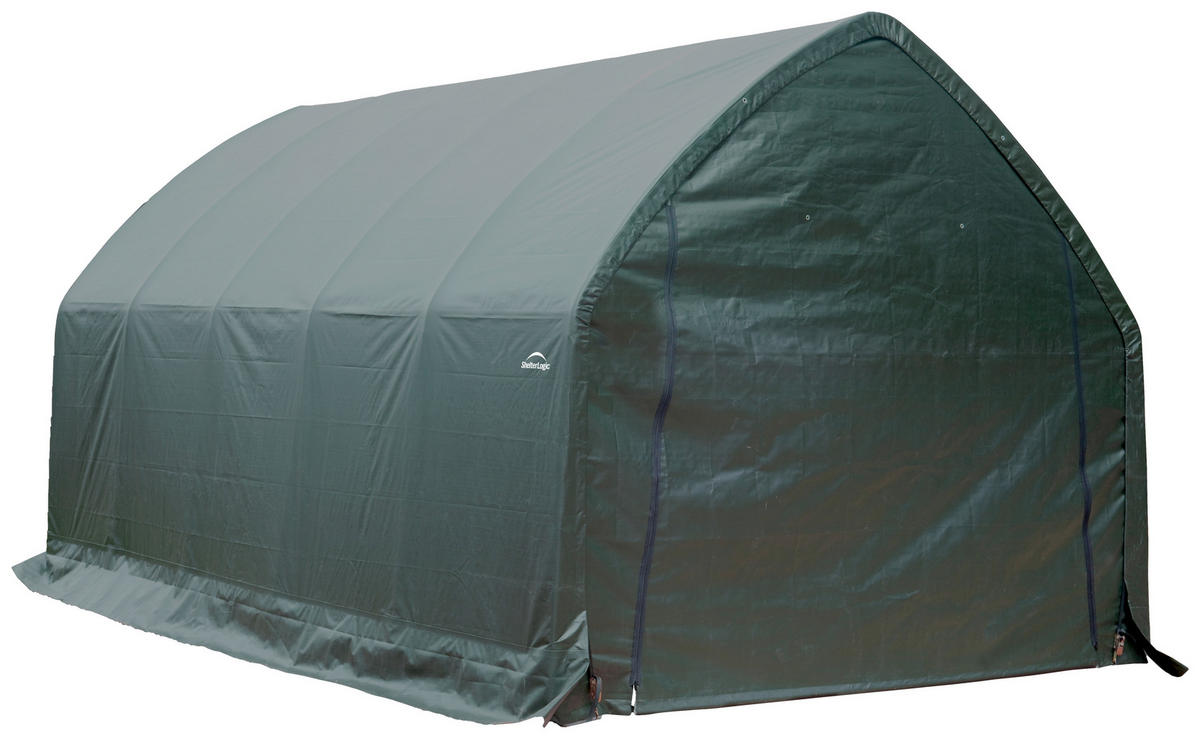 KLEINGARAGE 390/370/610 cm  - Grün, Basics, Kunststoff (390/370/610cm) - Ambia Garden