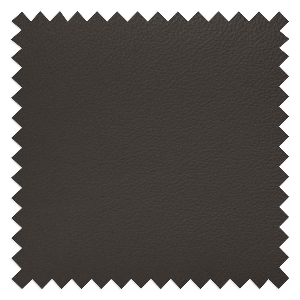 ECKSOFA Dunkelbraun Echtleder Lederlook  - Chromfarben/Dunkelbraun, Design, Leder/Textil (248/208cm) - Livetastic