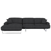 ECKSOFA in Webstoff Graphitfarben  - Graphitfarben, Design, Textil/Metall (184/304cm) - Dieter Knoll