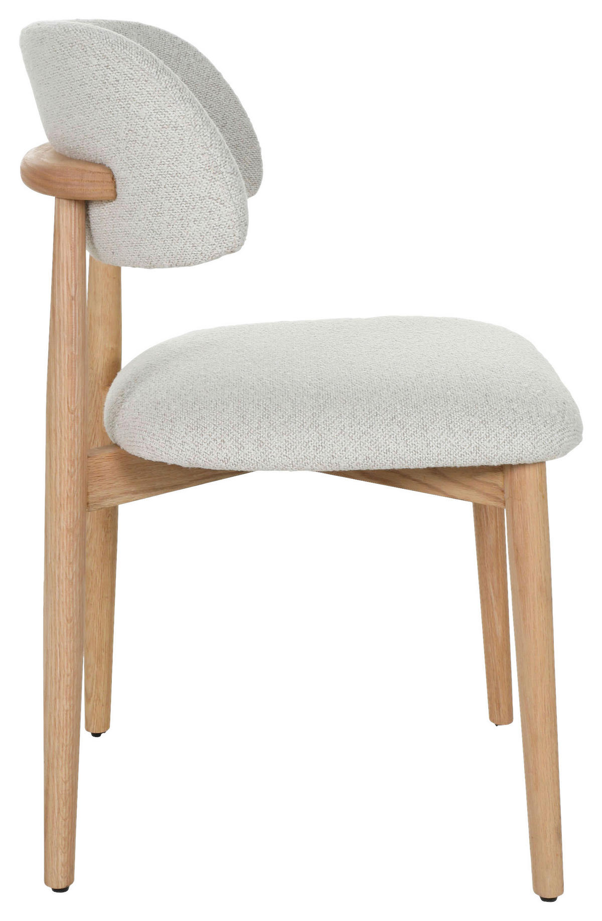 STUHL Naturfarben, Beige Eiche massiv  - Beige/Naturfarben, MODERN, Holz/Textil (49/79/51cm) - Livetastic