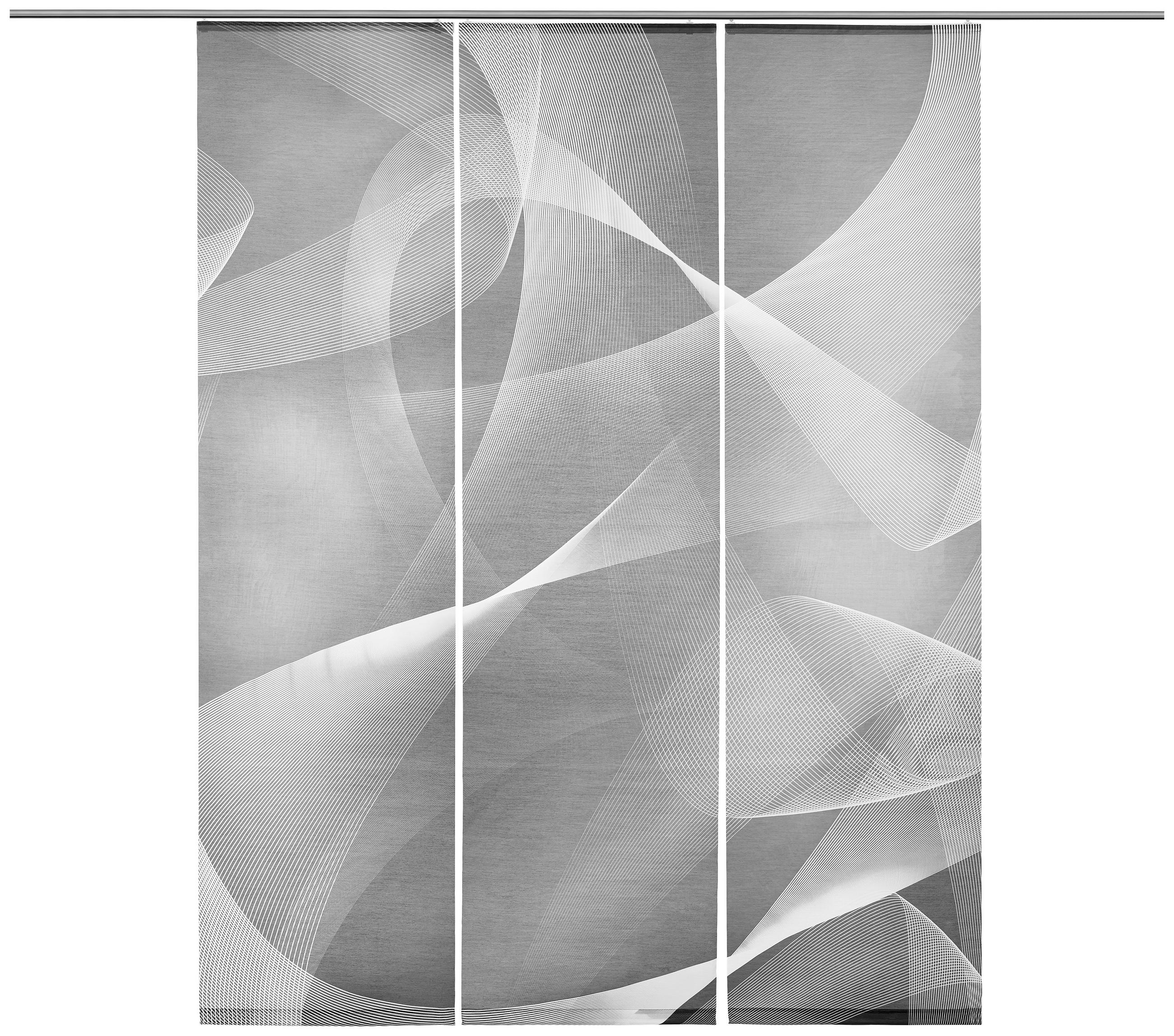 PANELGARDIN  - silver/antracit, Design, textil (60/245cm) - Novel