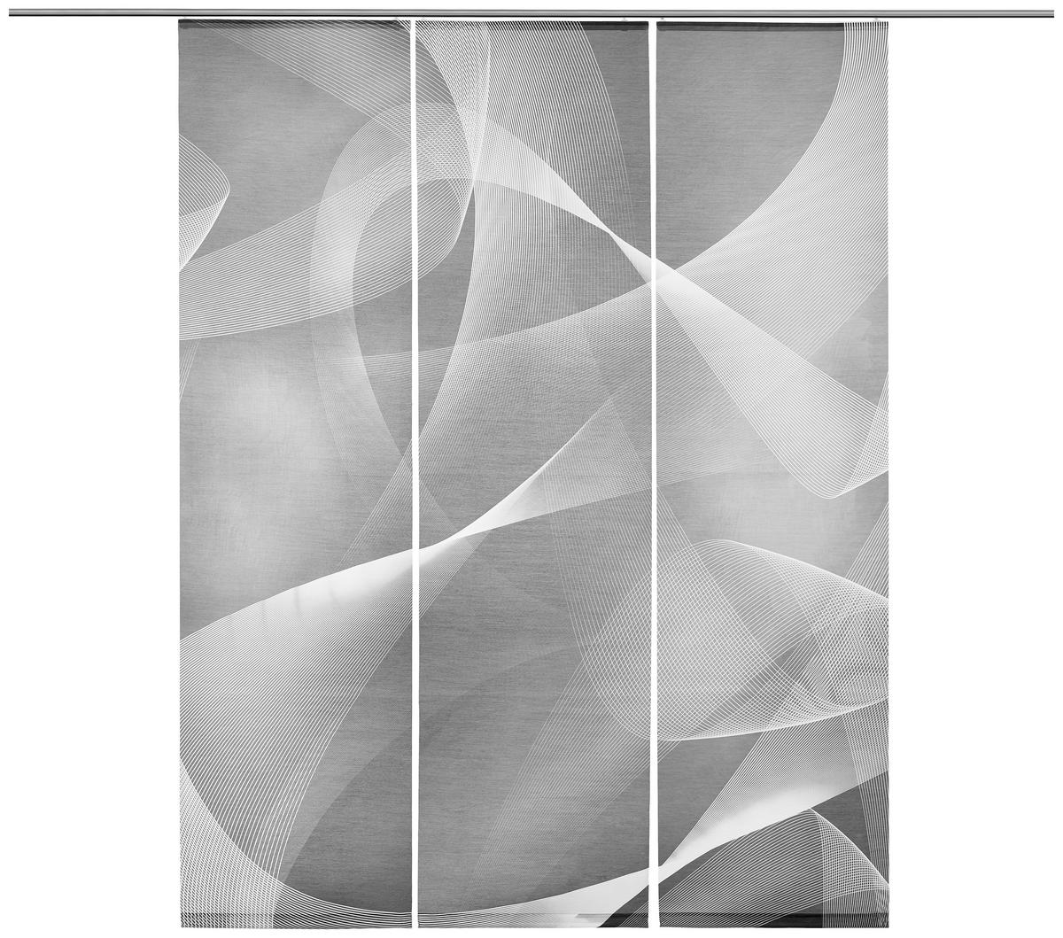 PANELGARDIN  - silver/antracit, Design, textil (60/245cm) - Novel