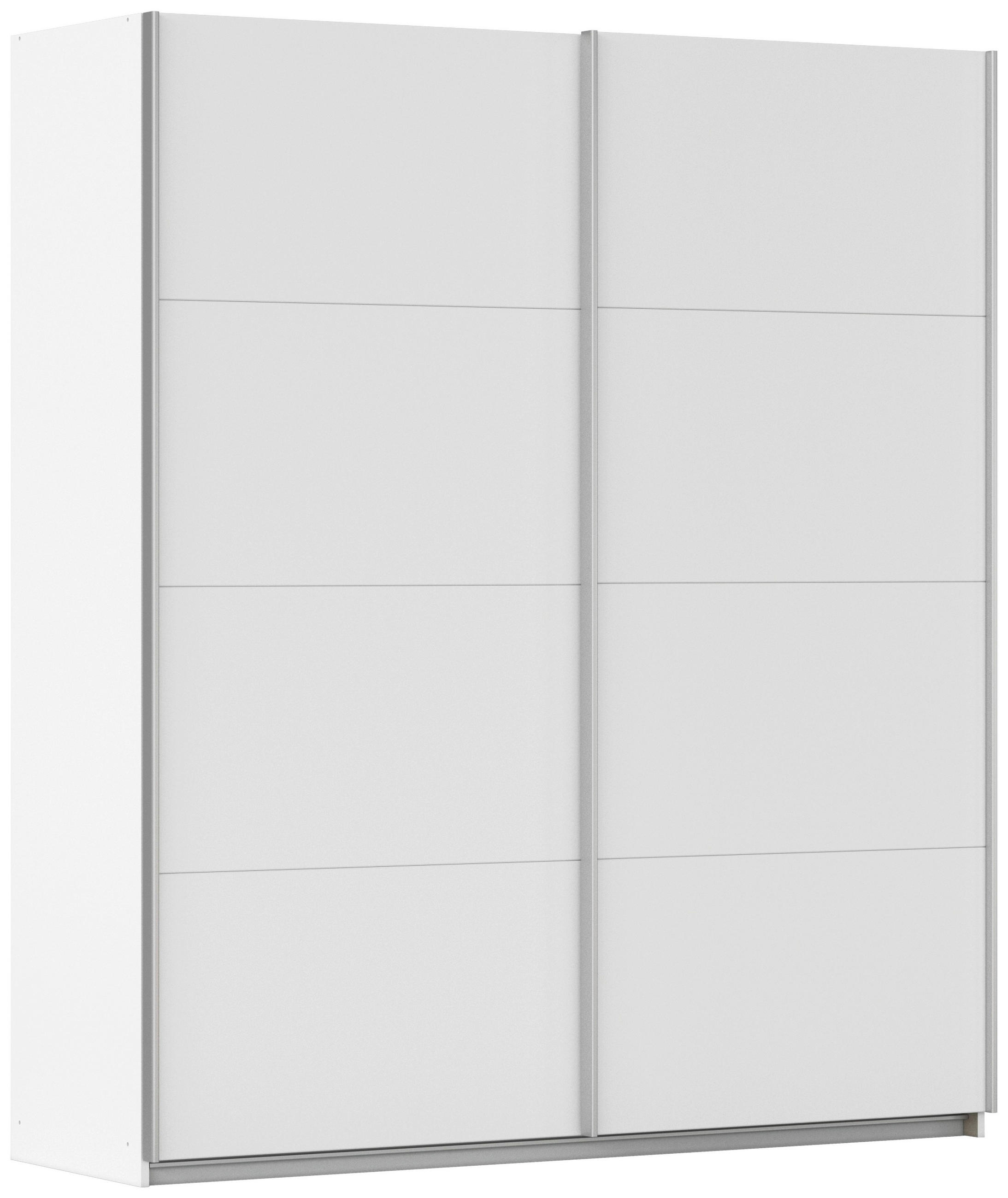 SCHWEBETÜRENSCHRANK 181/210/62 cm 2 Tür(en)-türig Weiß  - Alufarben/Weiß, KONVENTIONELL, Holzwerkstoff/Kunststoff (181/210/62cm) - home24