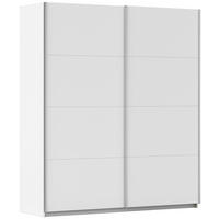 SCHWEBETÜRENSCHRANK 181/210/62 cm 2 Tür(en)-türig Weiß  - Alufarben/Weiß, KONVENTIONELL, Holzwerkstoff/Kunststoff (181/210/62cm) - home24