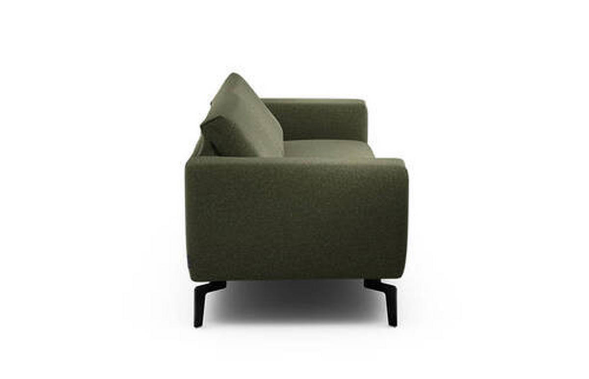 2,5-SITZER Chenille Waldgrün  - Waldgrün/Schwarz, Design, Textil/Metall (220/86/86-94cm) - SENSOO