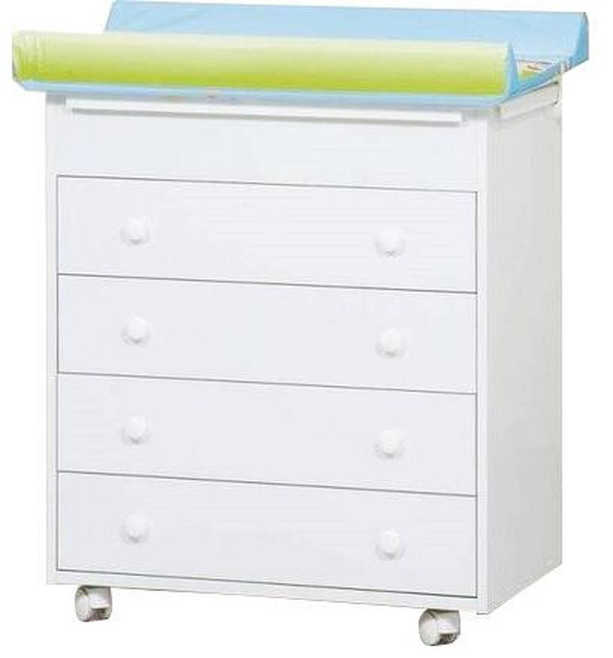KOMODA ZA PRESVLAČENJE  LISABON  - bela, Osnovno, pločasti materijal (47/97/76cm)