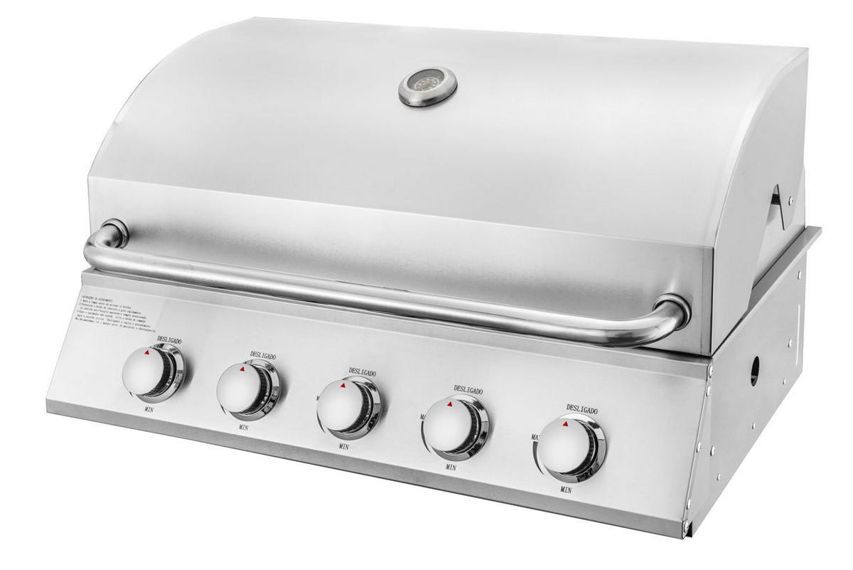 EINBAUGRILL - Edelstahlfarben, Basics, Metall (85/50/60cm)
