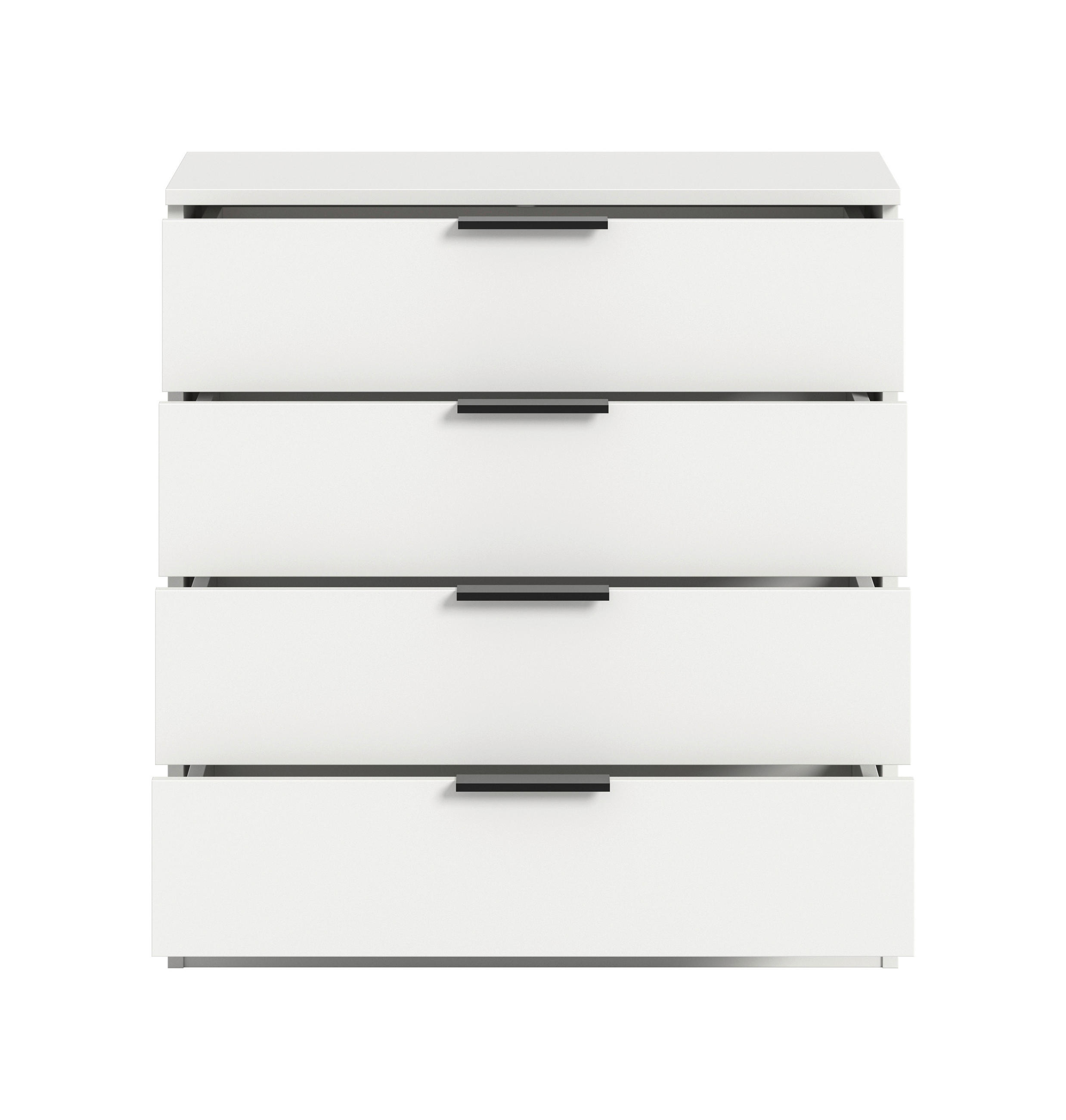 KOMMODE  in 74/80/35 cm  - Schwarz/Weiß, Design, Holzwerkstoff/Kunststoff (74/80/35cm) - Livetastic