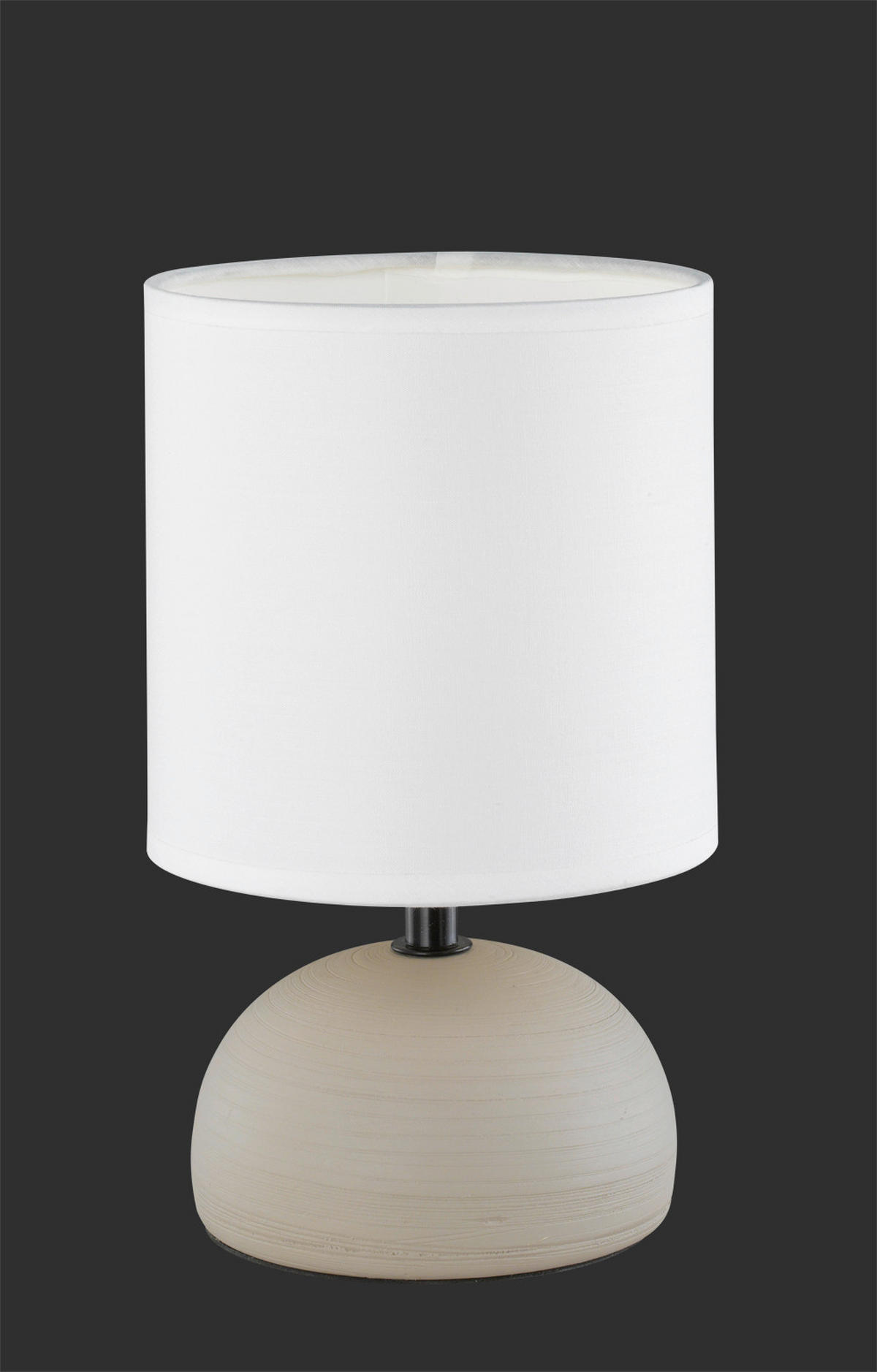 STONA LAMPA Luci  - bela/kapućino, Osnovno, tekstil/keramika (14/23cm)