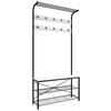 GARDEROBE  in 90/190/30 cm  - Weiss/Schwarz, Design, Holzwerkstoff/Metall (90/190/30cm) - MID.YOU
