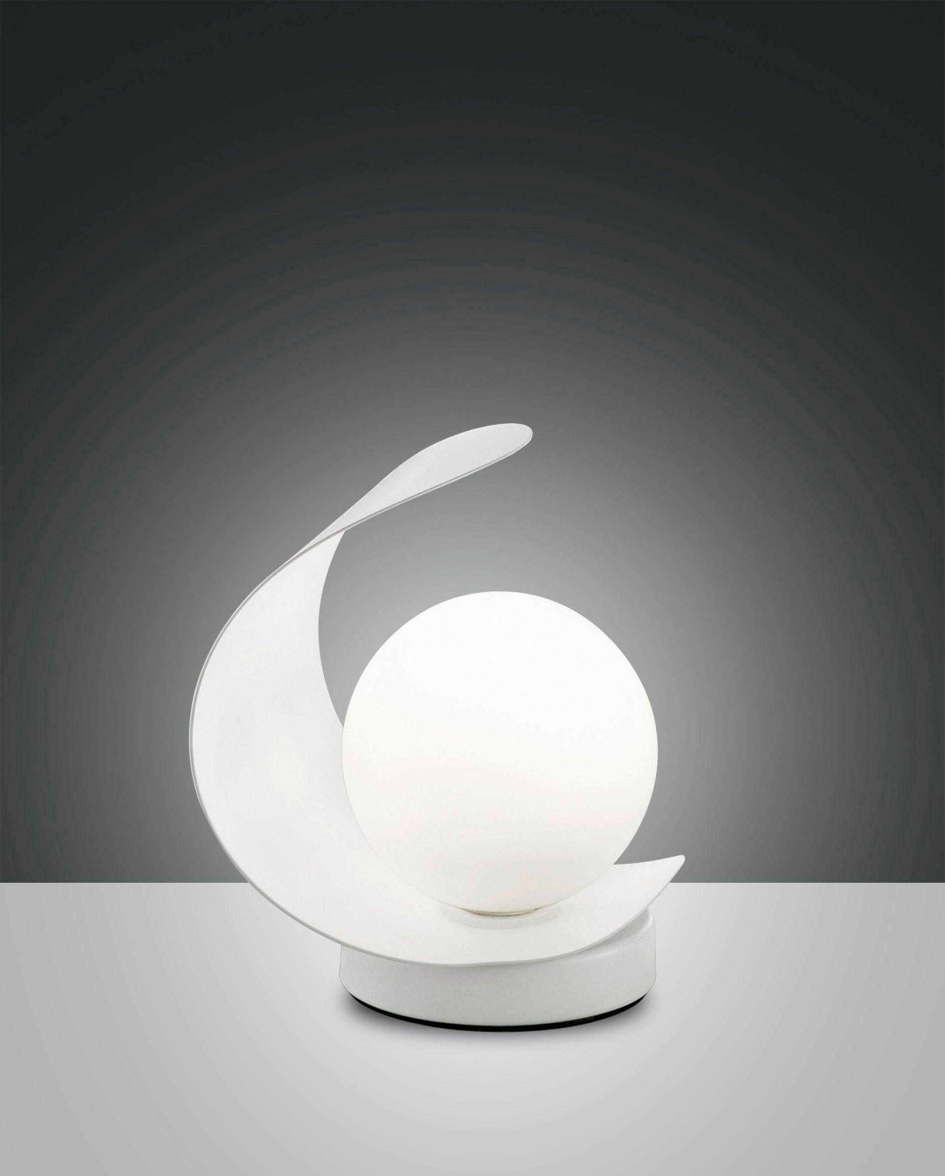 TISCHLEUCHTE Adria 16/14/18 cm   - Weiß, Basics, Glas/Metall (16/14/18cm) - Fabas Luce