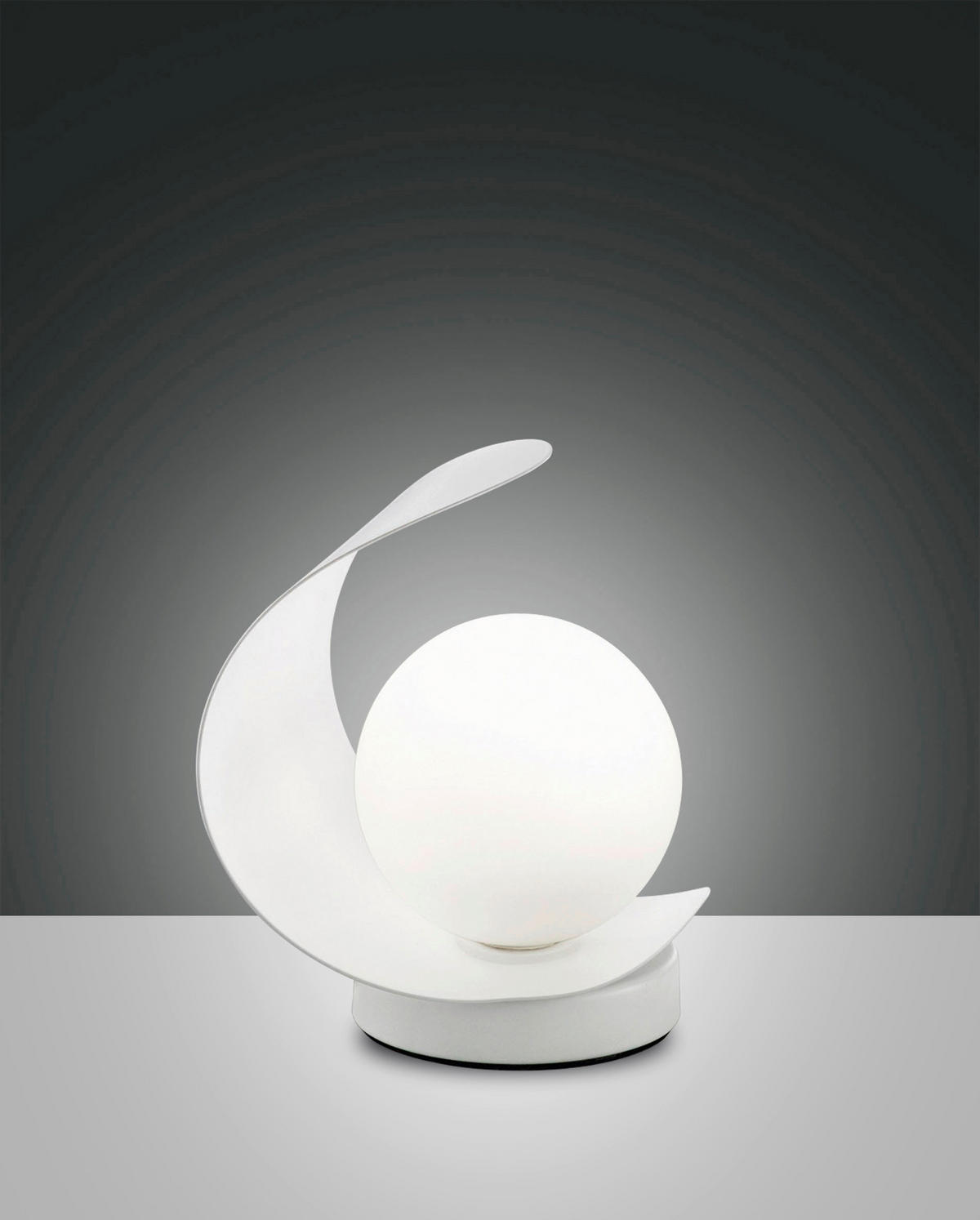TISCHLEUCHTE Adria 16/14/18 cm   - Weiß, Basics, Glas/Metall (16/14/18cm) - Fabas Luce