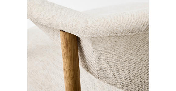 ARMLEHNSTUHL   Chenille  - Sandfarben/Eichefarben, KONVENTIONELL, Holz/Textil (63/81/63cm) - Ambia Home
