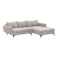 UGAONA GARNITURA bež  - bež/crna, Moderno, drvo (190/270/85cm) - Hom`in