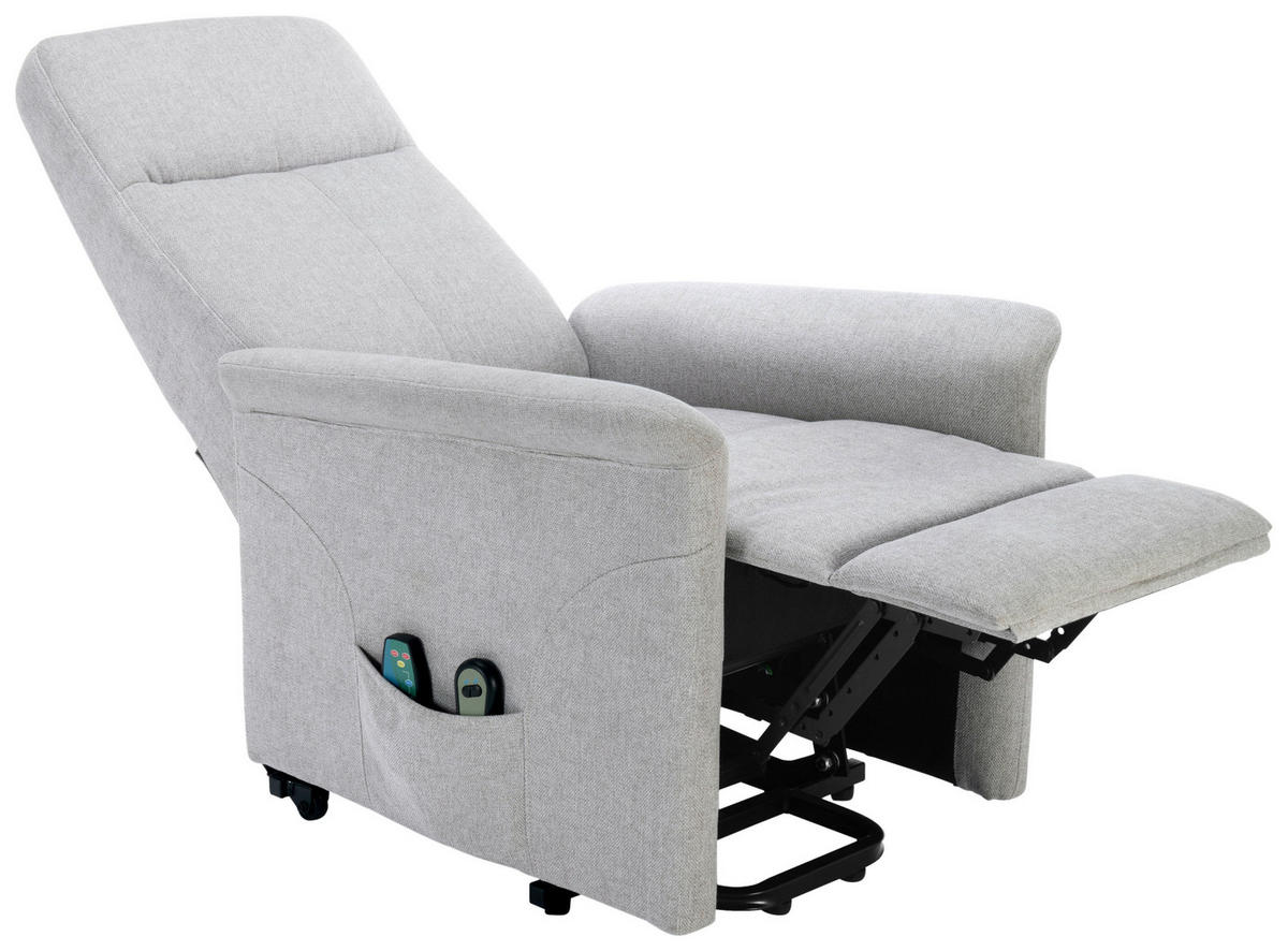 MASSAGESESSEL in Mikrofaser Greige  - Greige/Schwarz, KONVENTIONELL, Kunststoff/Textil (72/102/86cm) - MID.YOU