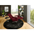RELAXSESSEL in Leder Rot  - Edelstahlfarben/Rot, Design, Leder/Metall (76/119/86cm) - Dieter Knoll