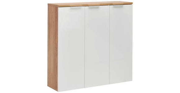SCHUHSCHRANK 120/115/34 cm - Chromfarben/Eichefarben, Design, Holzwerkstoff/Kunststoff (120/115/34cm) - Xora