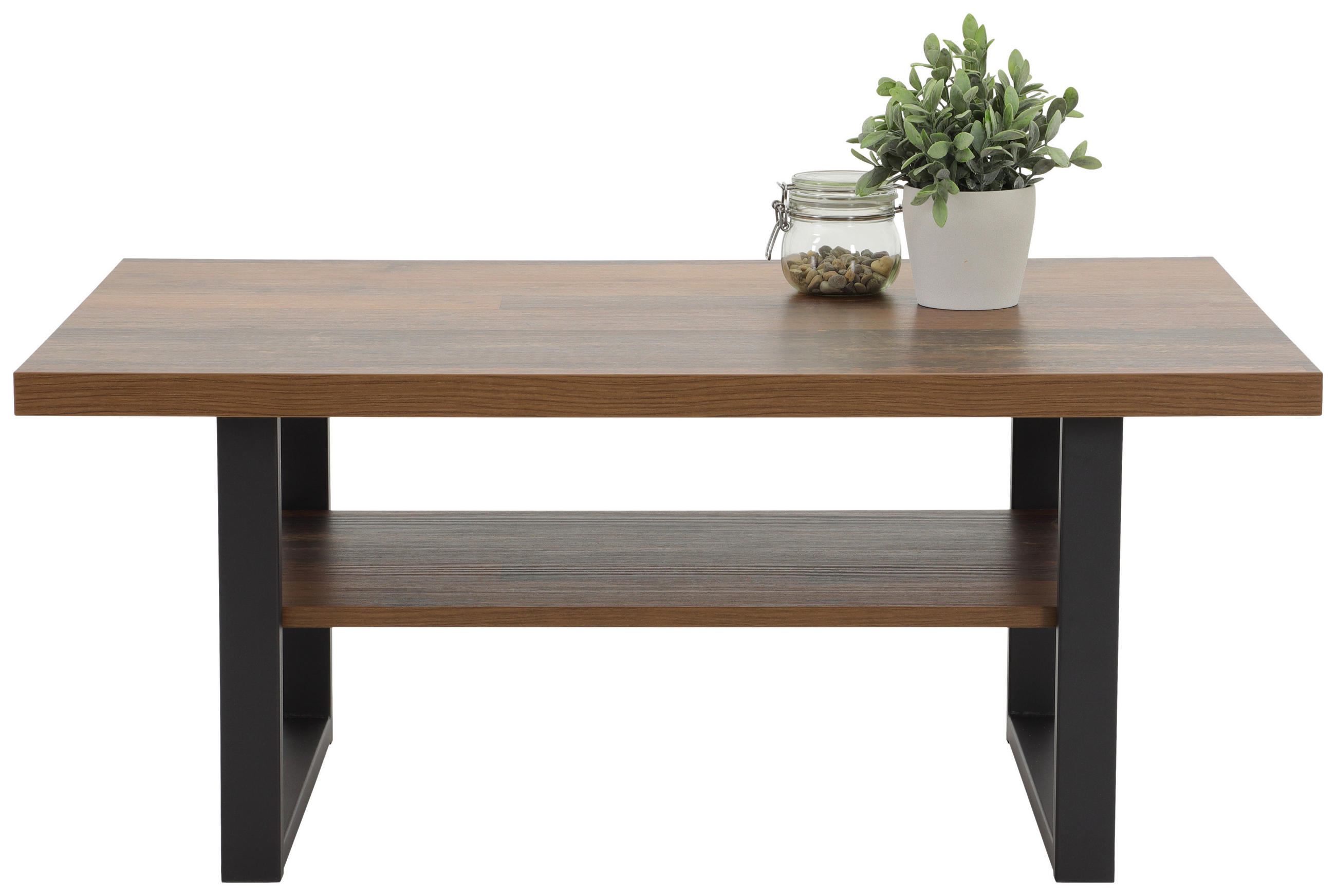 COUCHTISCH 105/69/45 cm rechteckig  - Schwarz, MODERN, Holzwerkstoff/Metall (105/69/45cm) - MID.YOU