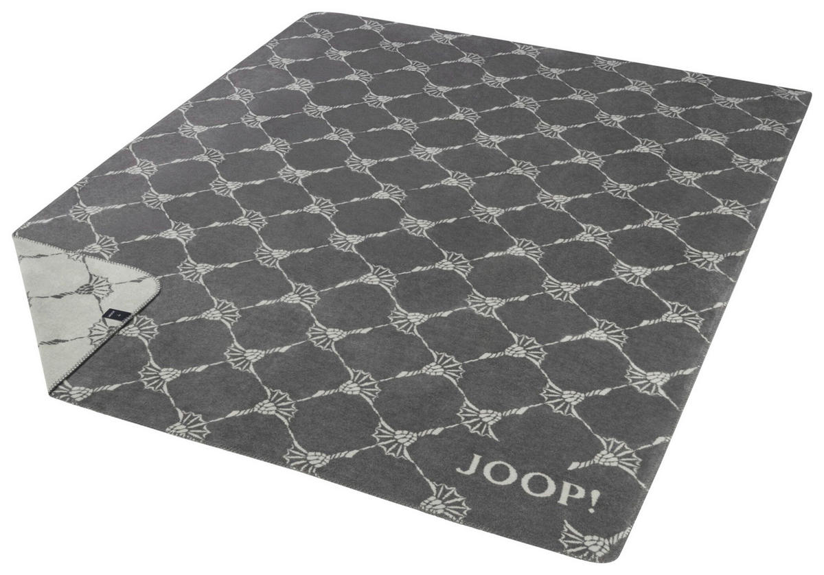 DECKE 150/200 cm  - Schieferfarben/Hellgrau, Basics, Textil (150/200cm) - Joop!