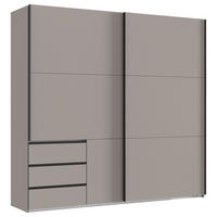SCHWEBETÜRENSCHRANK in Sahara  - Schwarz/Sahara, Konventionell, Holzwerkstoff/Metall (250/236/65cm) - Hom`in