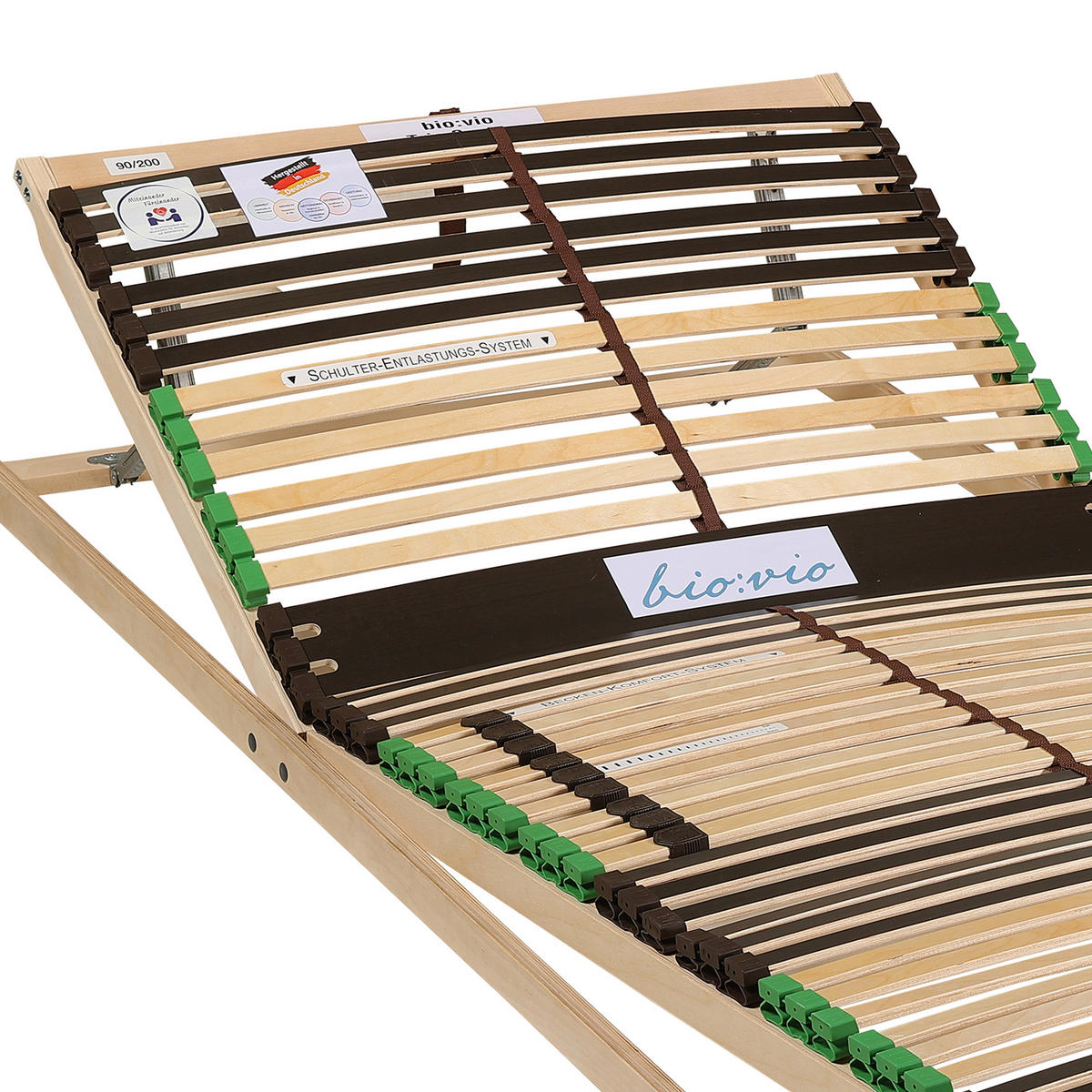 LATTENROST 140/200 cm  - Naturfarben/Braun, Basics, Holz/Kunststoff (140/200cm) - Bio:Vio